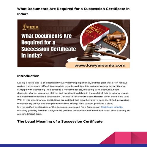 What Documents Are Required for a Succession Certificate in India_.pdf
