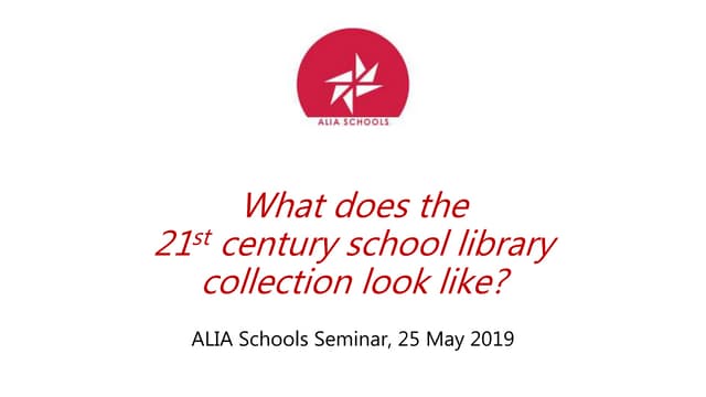What does the 21st century school library collection look like