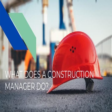 What Does A Construction Manager Do Pdf