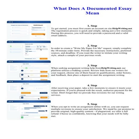 What Does A Documented Essay Mean. Online assignment writing service.
