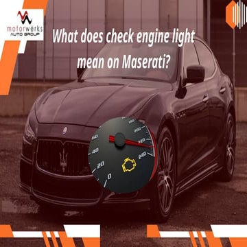 What does check engine light mean on Maserati