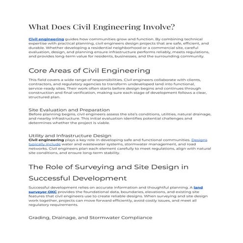 What does civil engineering involve.pdf. | PDF