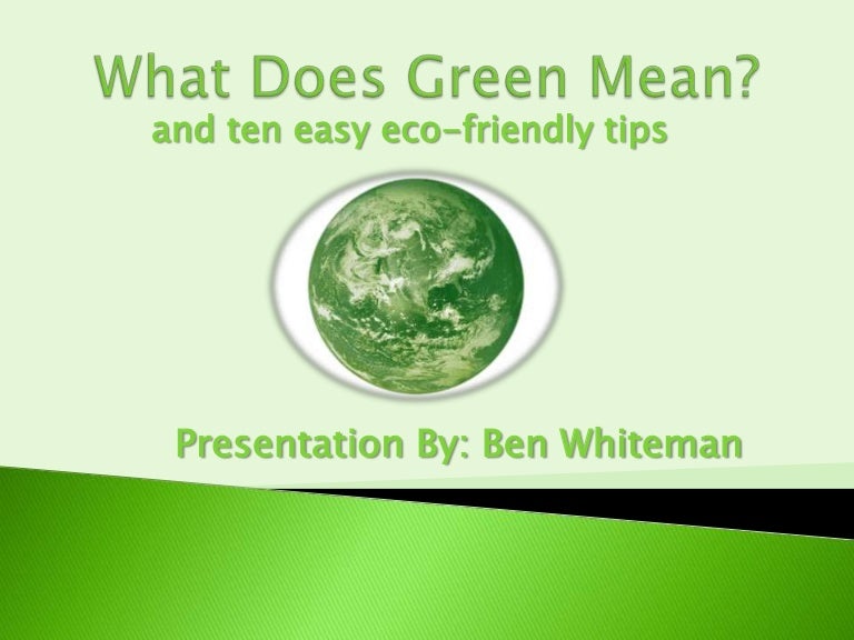 What Does Green Mean