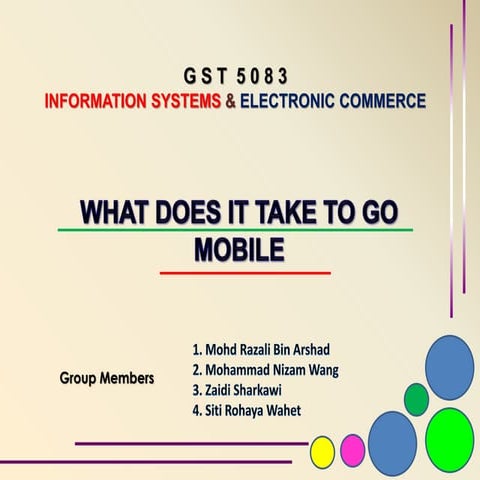 What does it take to go mobile