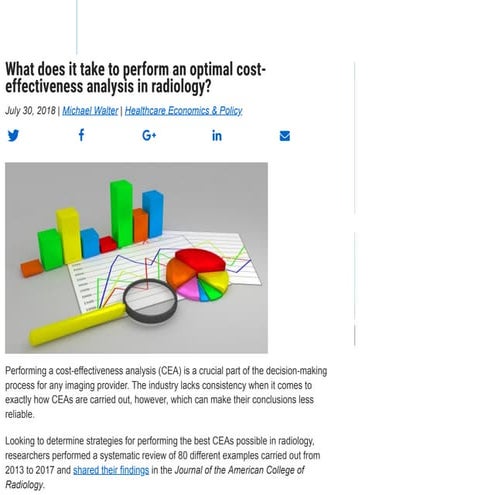 What does it take to perform an optimal cost effectiveness analysis in radiology
