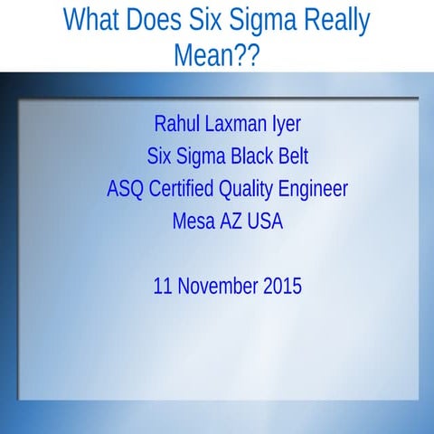 What does six sigma really mean??