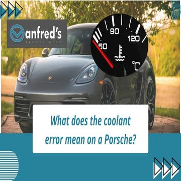What does the coolant error mean on a Porsche | PPTX