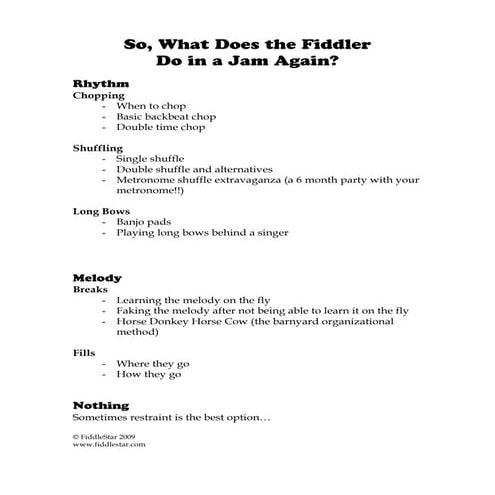 What doesthefiddlerdohandout