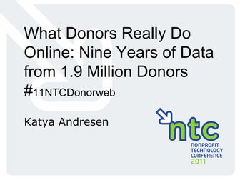 What Donors Really Do Online: Nine Years of Fundraising Data from 1.8 Million...