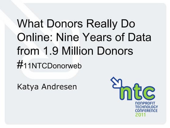 What Donors Really Do Online: Nine Years of Fundraising Data from 1.8 Million...