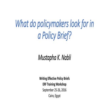 What do policymakers look for in a Policy Brief? | PDF