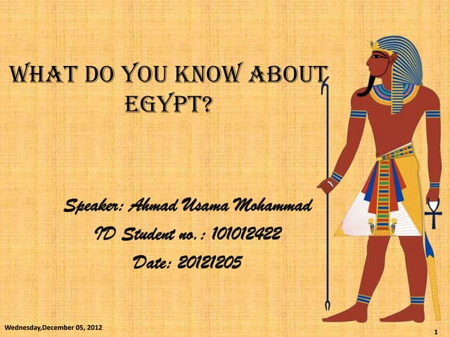 What do you know about EGYPT ? (Dec...