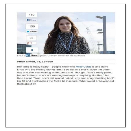 What do young women think about miley cyrus