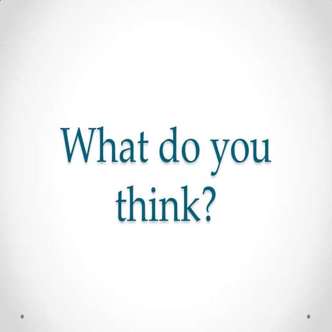 What do you think