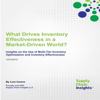 What Drives Inventory Effectiveness...