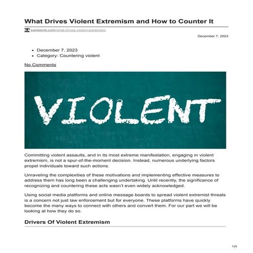 Class Presentation on Terrorism and violent extremism.ppt