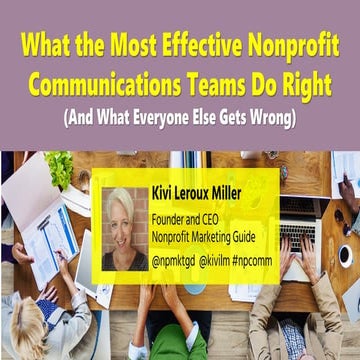 What effective npcomm teams get right