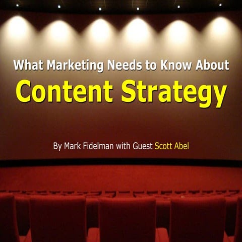 What Marketing Needs to Know about Content Strategy