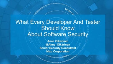 What Every Developer And Tester Should Know About Software Security