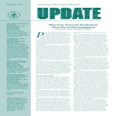 Josh Moulin: What every prosecutor should know about peer to-peer investigations