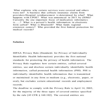  What explains why certain services were covered and others were not .docx