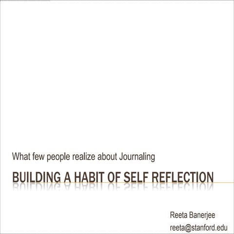 What few people realize about journaling