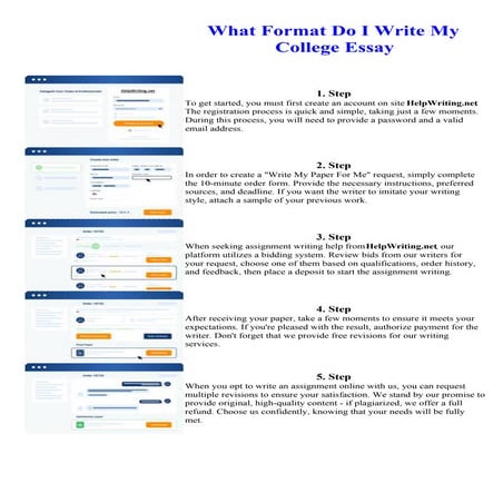 What Format Do I Write My College Essay. Online assignment writing service.