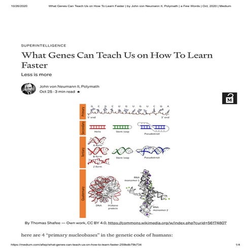 What Genes Can Teach Us on How To Learn Faster