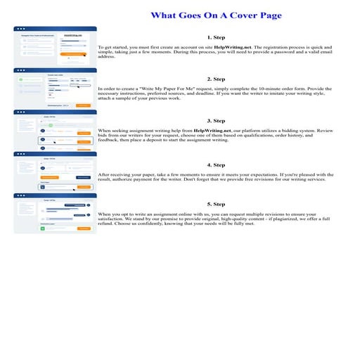 What Goes On A Cover Page. Online assignment writing service.