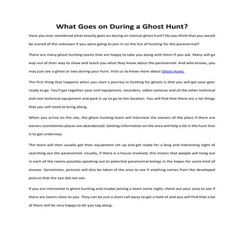 The Paranormal Alphabet G Ghosts | PDF