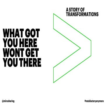 What got you here wont get you there