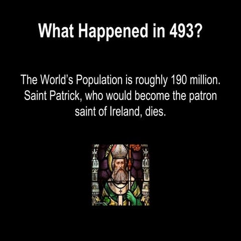 What Happened in 493? St Patrick dies and . . .