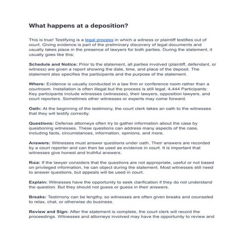 Depositions | PDF