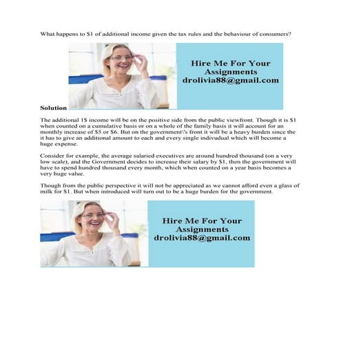 What happens to $1 of additional income given the tax rules and the be.docx