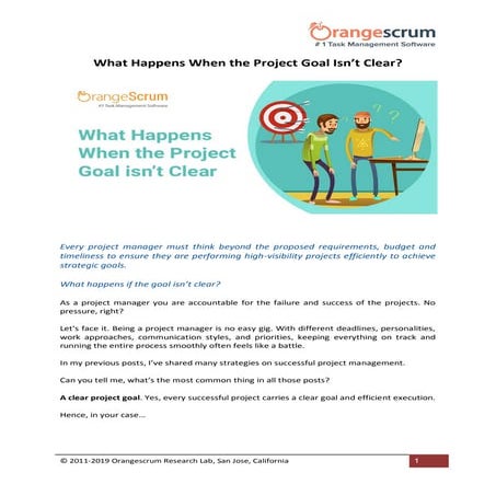 What happens when the project goal is not clear