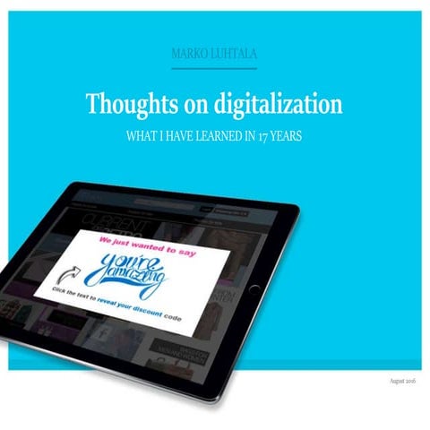 Thoughts on digitalization