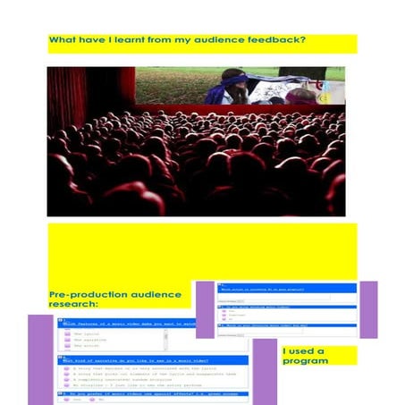 What have i learnt from my audience feedback