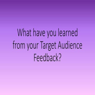 What have you learned from target a...