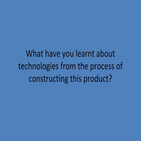 Technology Evaluation