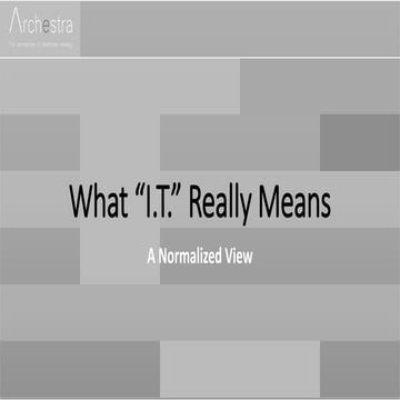 What "I.T." Really Means