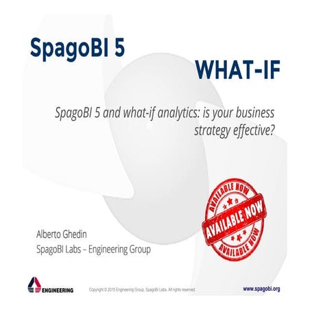 Webinar - SpagoBI 5 and what-if analytics: is your business strategy effective?