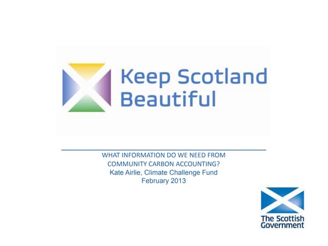 What information do we need from community carbon accounting? | Kate Airlie