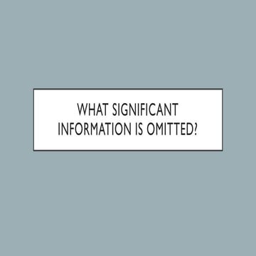 What information is omitted | PDF