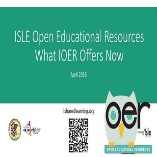What IOER Offers Now