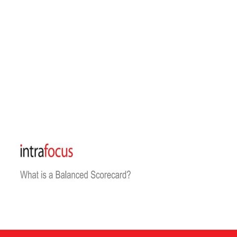 What is a Balanced Scorecard