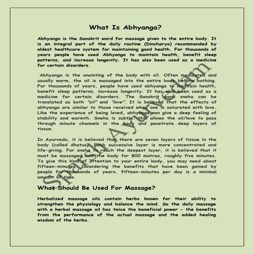 What is abhyanga