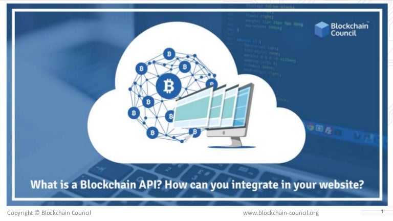 What is a blockchain api how can you integrate in your website