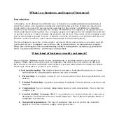 What is a business and type of business