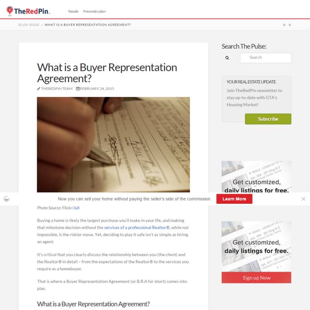 What is a buyer representation agreement 