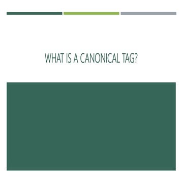 What is a canonical tag?